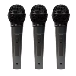 Kit 03 Microfones Unidirecionais Kadosh Kds300 Preto