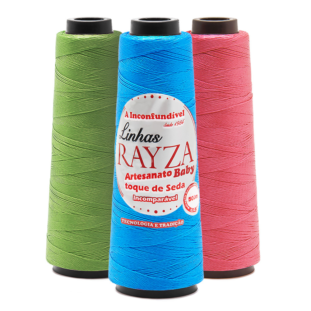 Linha Rayza Artesanato Baby Toque de Seda TEX 144 100% Polipropileno