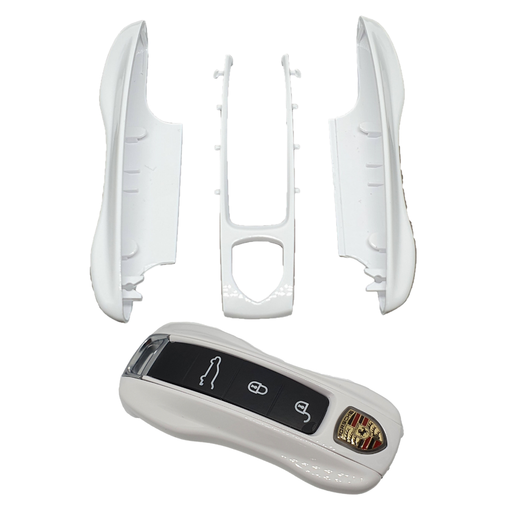Case Chave Porsche L+S Branco Cayenne Panamera 911 Boxster
