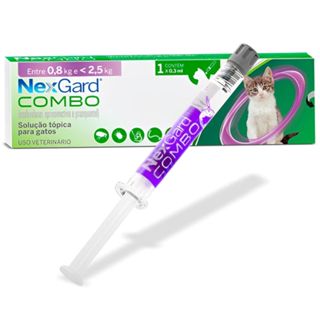 Nexgard Combo Gatos Anti-pulgas Vermes e Sarna 0,8 a 2,5kg 1 Unidade em Oferta na Shopee