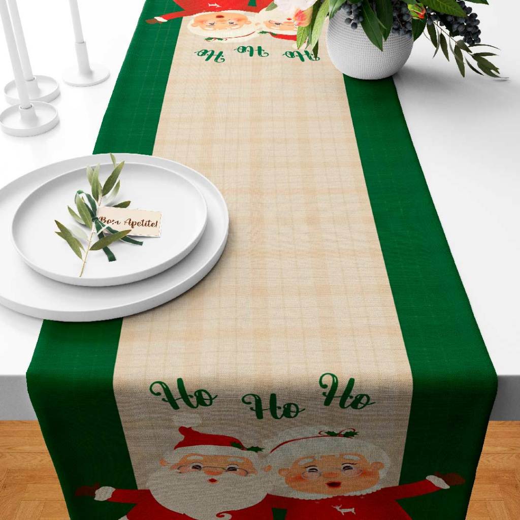 Trilho Caminho de Mesa Natalino Papai e Mamãe Noel Fé Natal ENVIO RÁPIDO!!