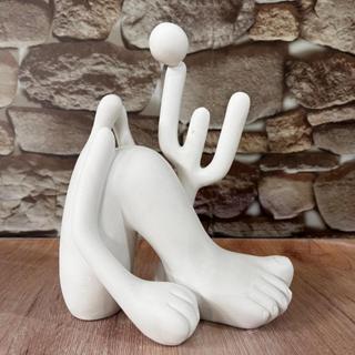 Escultura Abaporu Tarsila Do Amaral de 17,5 cm Gesso Cru em Oferta na Shopee