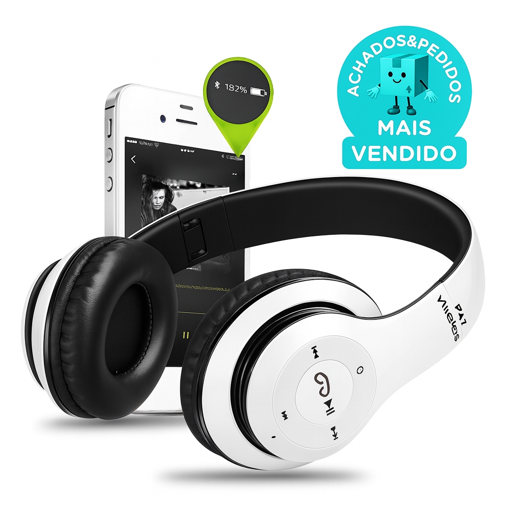 Fone P47 Headphone Sem Fio Estéreo Redução de Ruídos Bluetooth 5.0 Universal