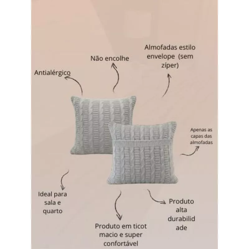 Kit Peseira e Manta de Tricot para Cama Casal Queen King — foto 6