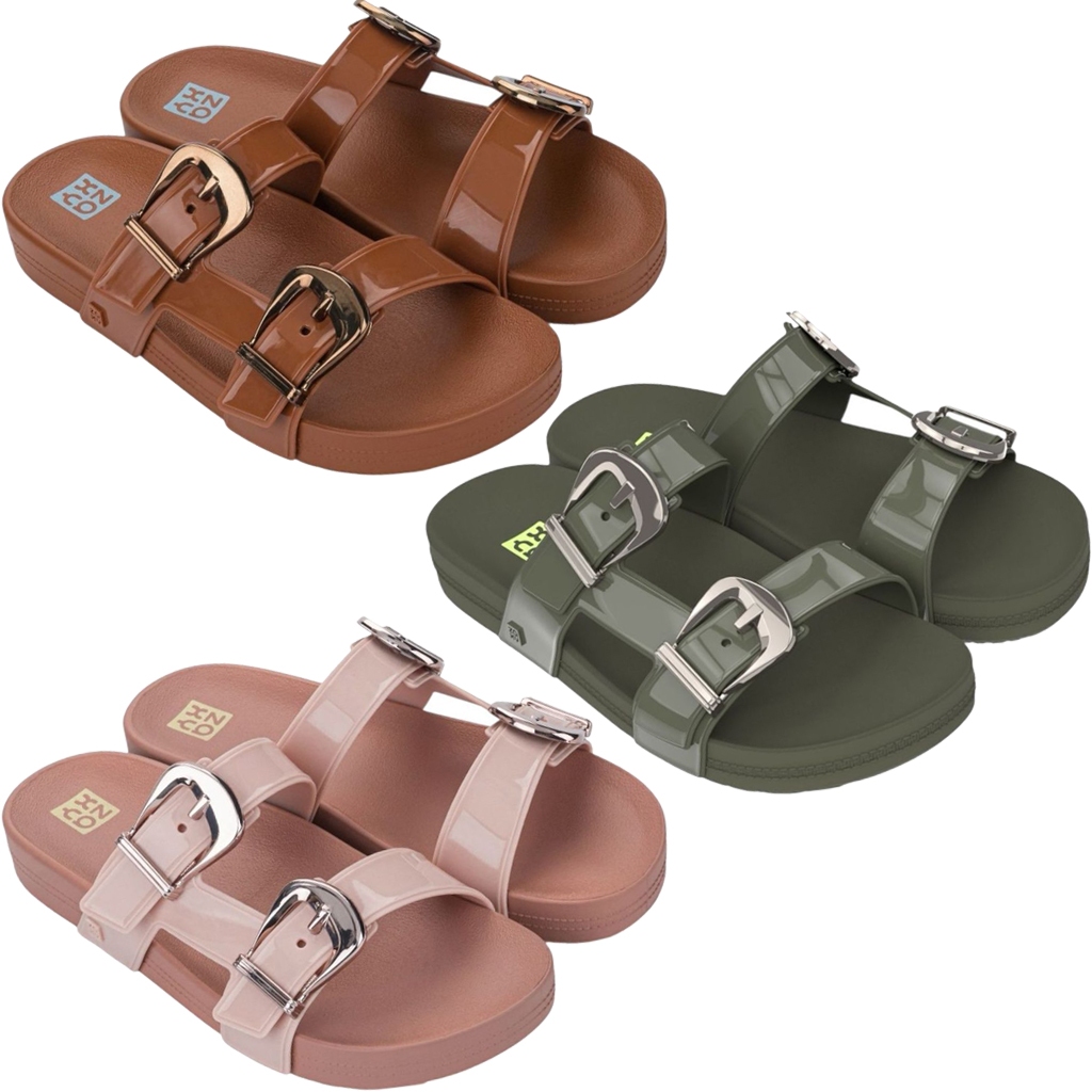 Slide Zaxy Flash Fivela Detalhes Plataforma Promoção Lançamento Moda 19225 em Oferta na Shopee