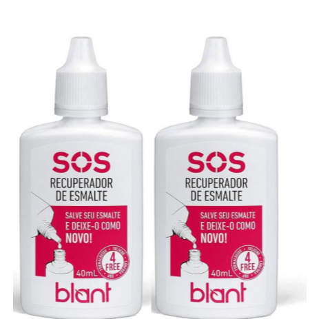 Kit Recuperador De Esmaltes Sos Blant Salve Seu Esmalte - 40ml Incolor 2 unidades