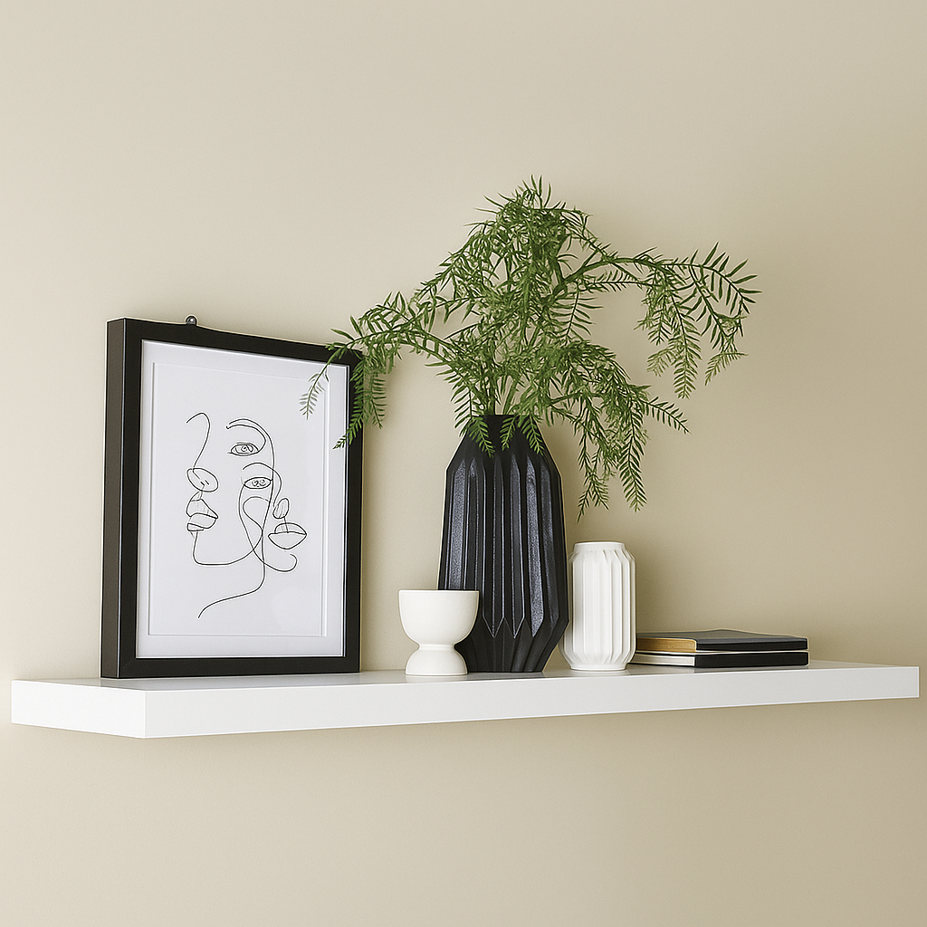 Prateleira Branca MDF Suporte Decoração Sala Quarto Banheiro Escritório em Oferta na Shopee