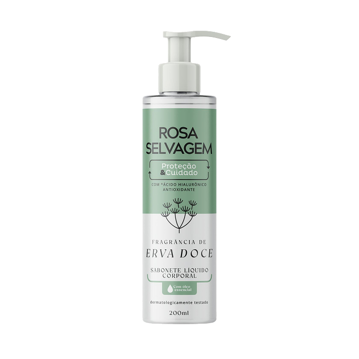 Sabonete líquido de erva doce 200ml - Rosa Selvagem