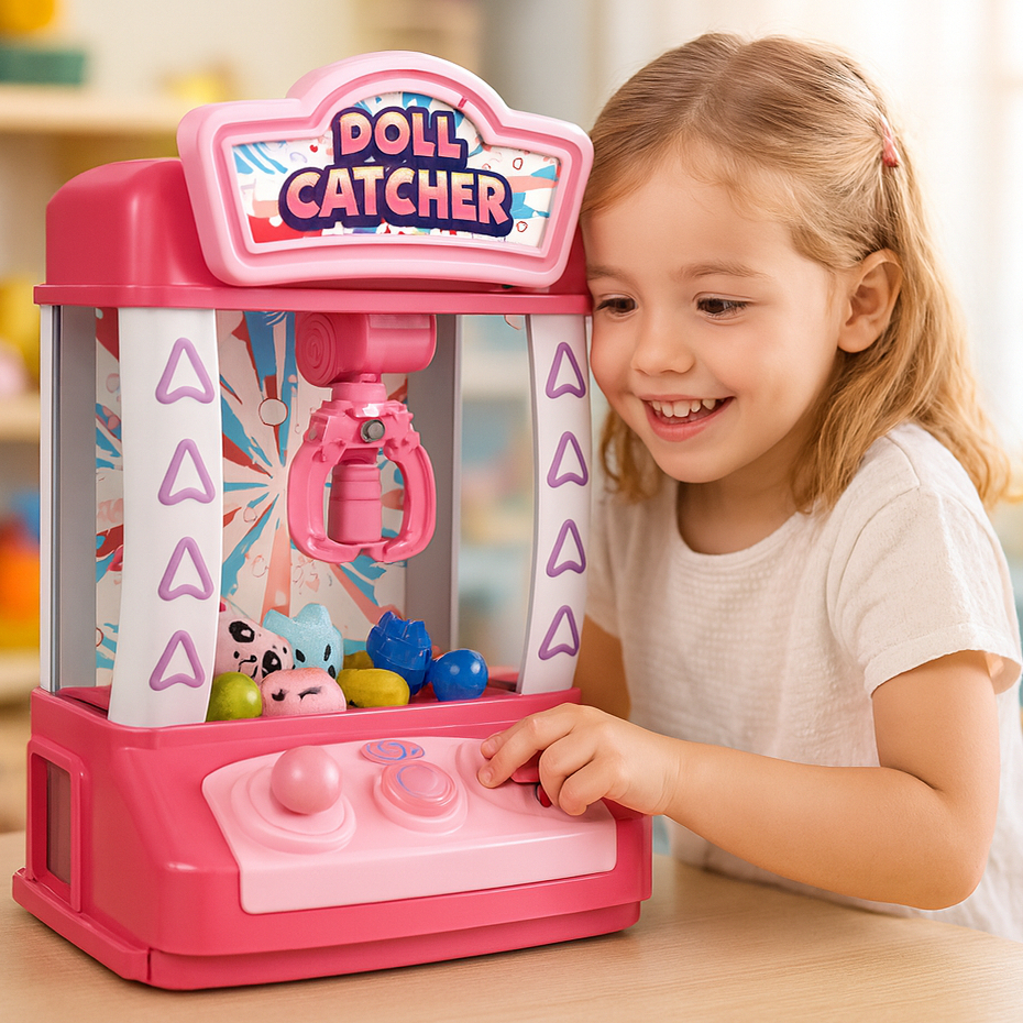 Máquina de Pelúcia Pegar Bichinhos Diversão Com Som e Luz Brinquedo Divertido em Oferta na Shopee