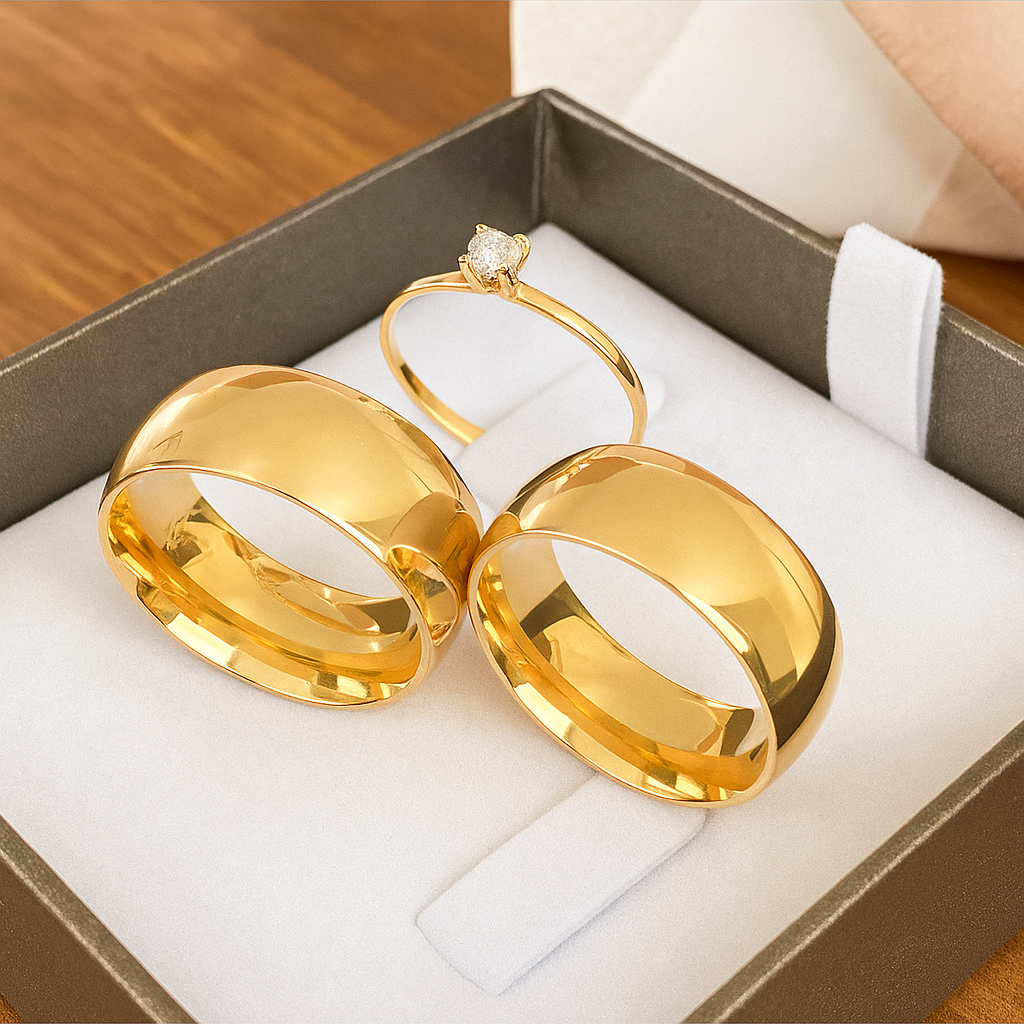 Anel de Noivado Casal - Comprar com Melhor Preço em Anéis