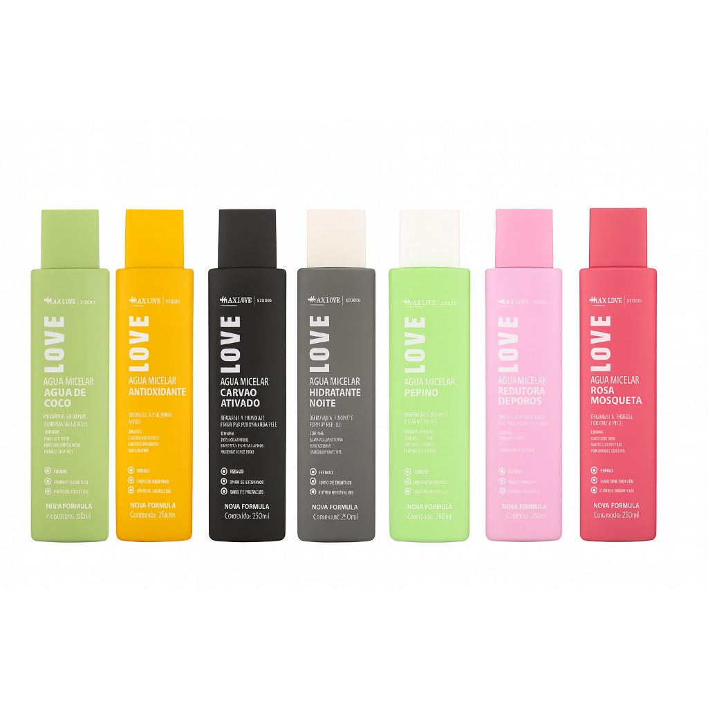 Água Micelar Max Love 290 ml - Demaquilante, Hidratação, Limpeza e cuidado para sua pele