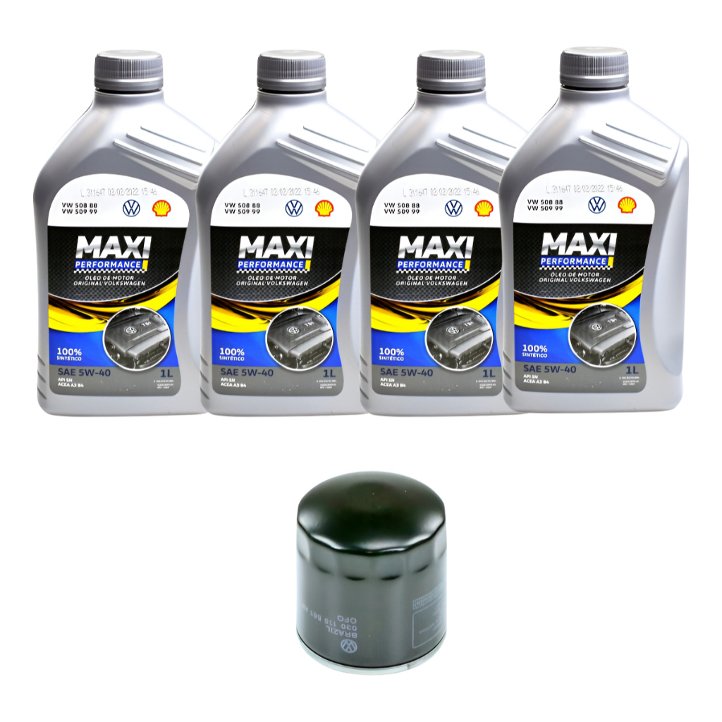 4 Litros Óleo 5w40 508 88 + Filtro Óleo Fox Gol Voyage Vw em Oferta na Shopee