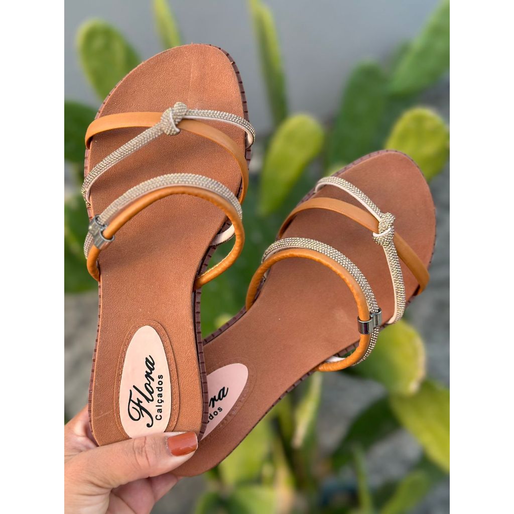 Chinelo Maya Sandália Feminina Casual Rasteirinha Confort com Brilho Sola Antiderrapante Promoção