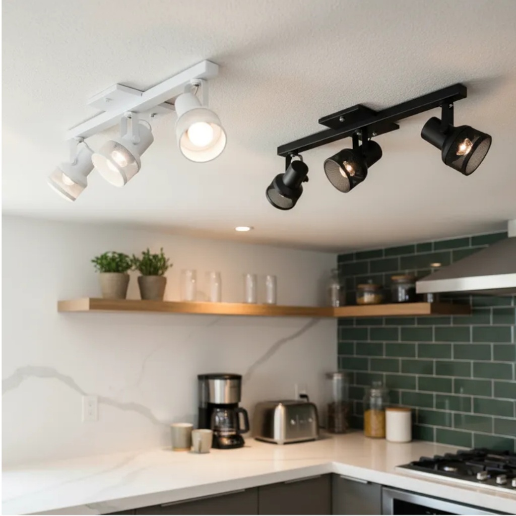 Luminária Spot Trilho Tela Alumínio 3 Lâmpadas Bocal Porcelana E27 100W 110/220 Volts em Oferta na Shopee