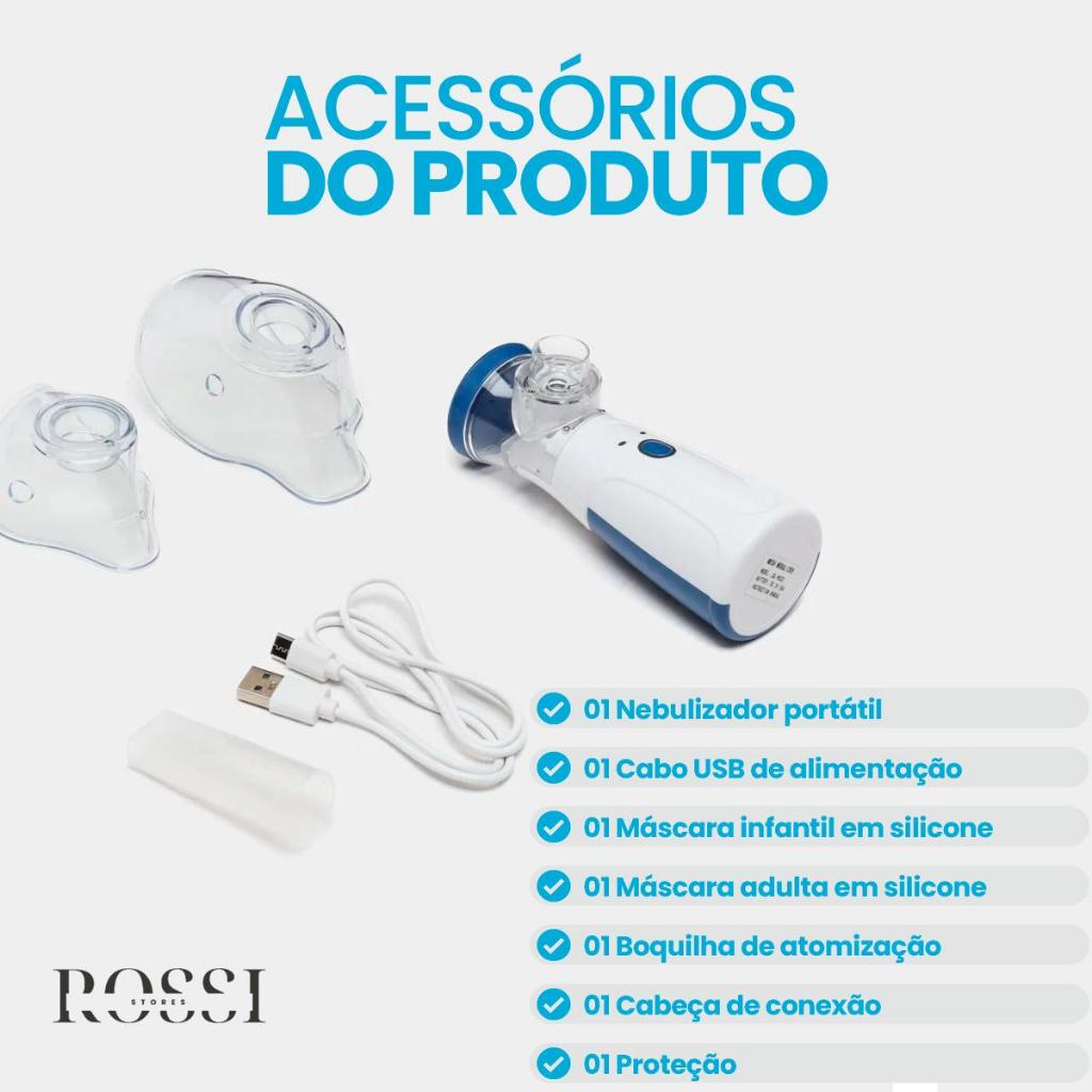 Kit Oxímetro de Dedo com Termômetro Infravermelho e Inalador Portátil — foto 7