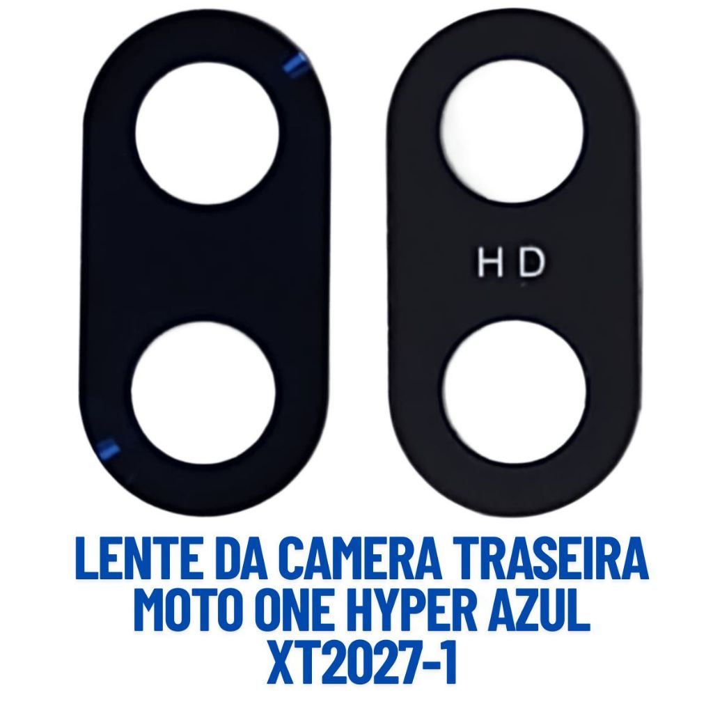 LENTE DA CAMERA TRASEIRA COMPATIVEL MOTOROLA ONE HYPER AZUL XT2027-1 ORIGINAL NACIONAL DE FABRICA