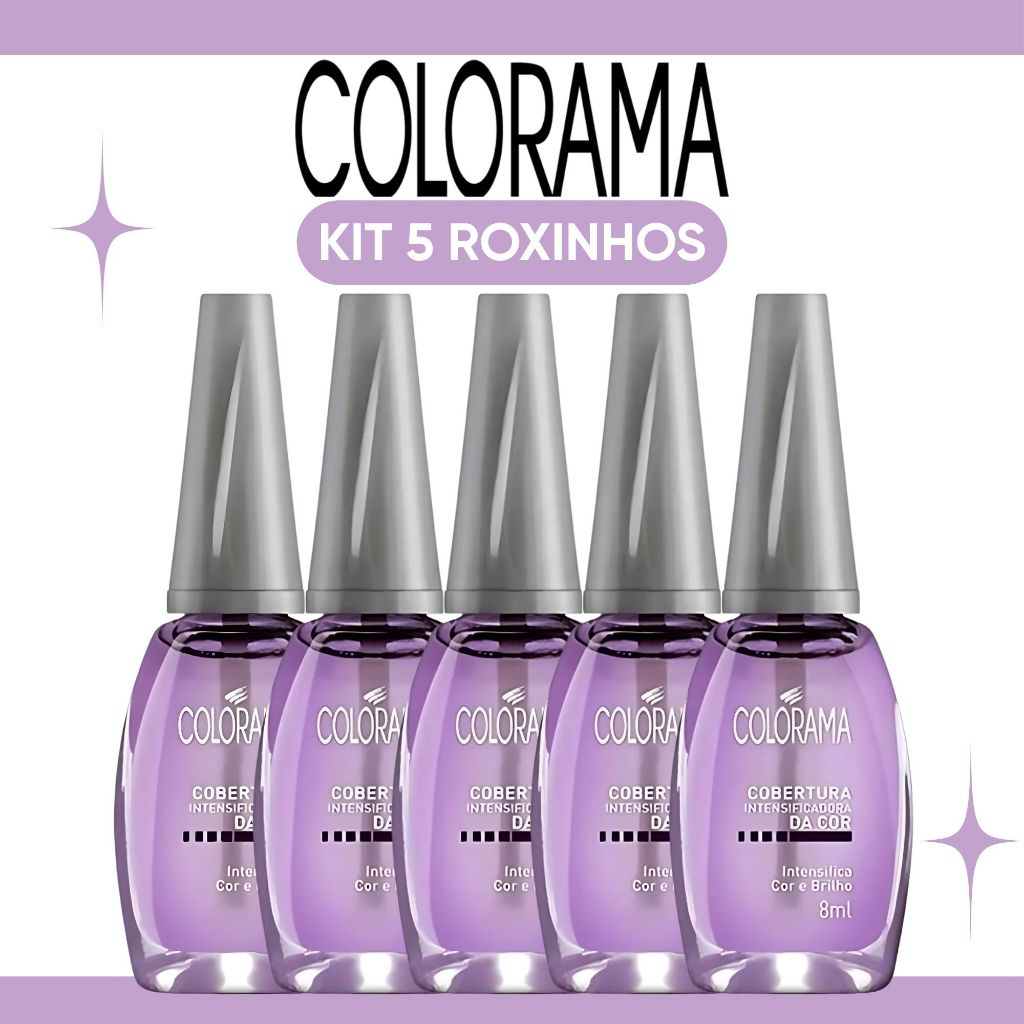 Kit 5 Extra Brilho Colorama Roxinho Intensificador de Cor Esmalte Atacado em Oferta na Shopee