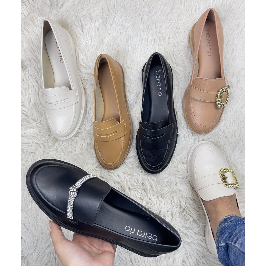 Sapato Mocassim Loafer Feminino Beira Rio Tratorado 4283