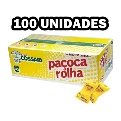 PAÇOCA ROLHA COSSARI COM 100 UNIDADES EMBRULHADAS  1,5 KG