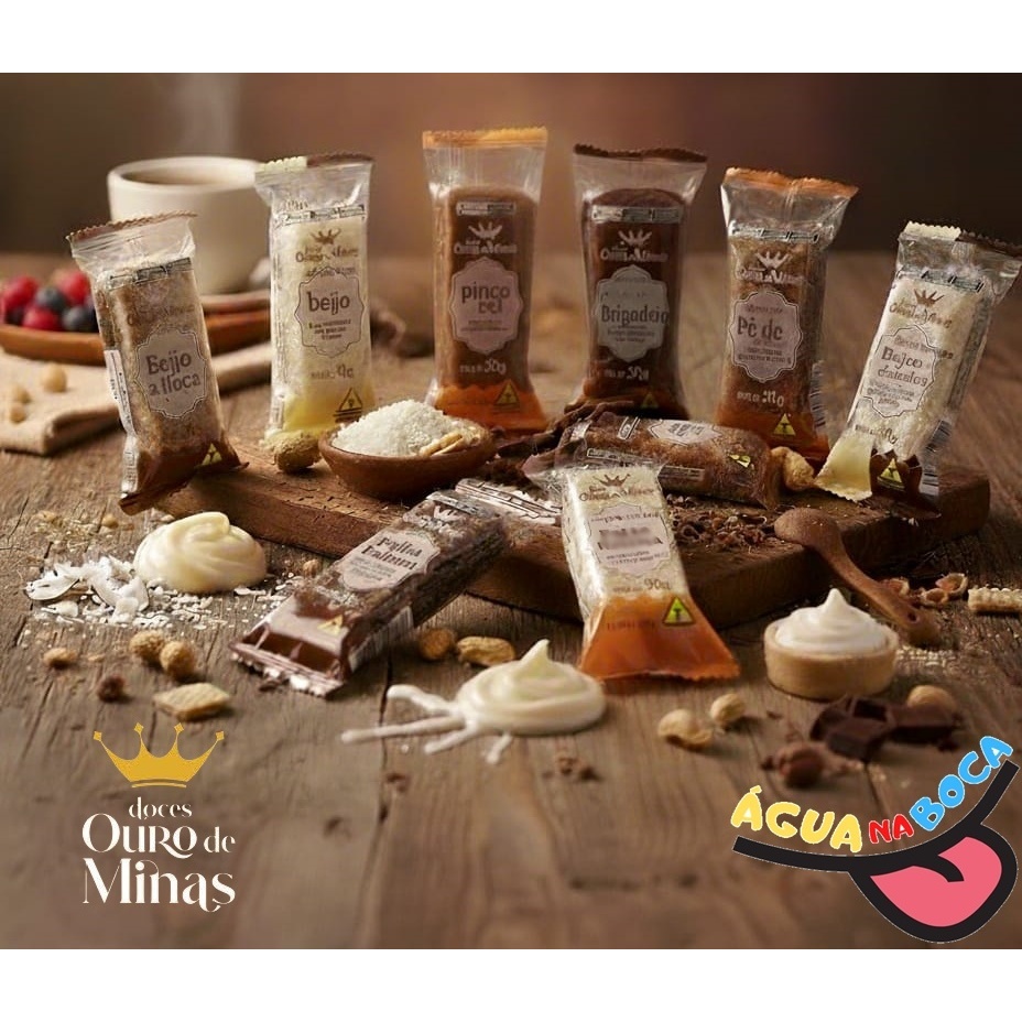 Doces Ouro De Minas Sabores a escolha pote com 21 unidades 50g em Oferta na Shopee