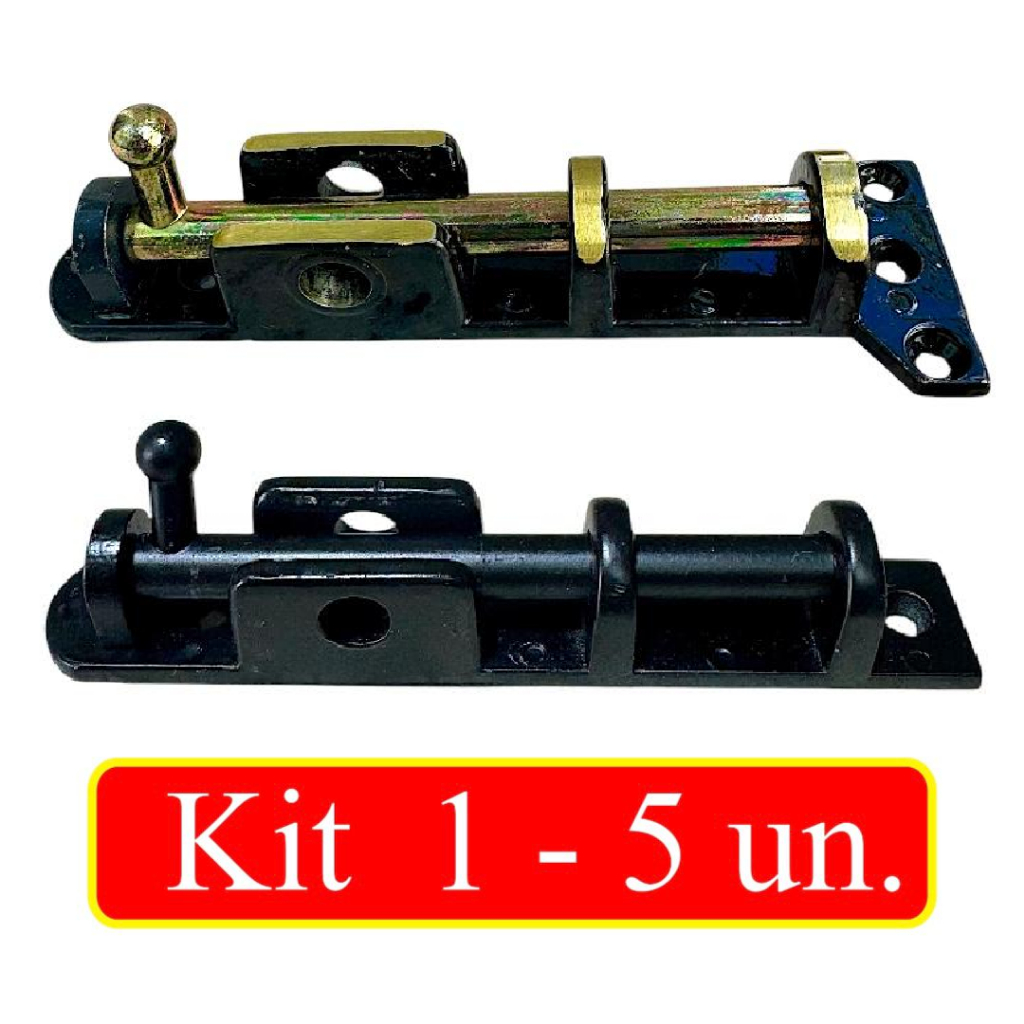 Ferrolho 12cm Trinco Fecho Zamac Latonado Oxidado em Oferta na Shopee