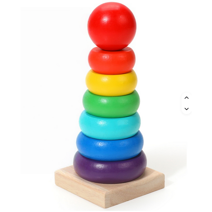 Brinquedo Educativo Montessori Torre Colorida Coordenação em Oferta na Shopee