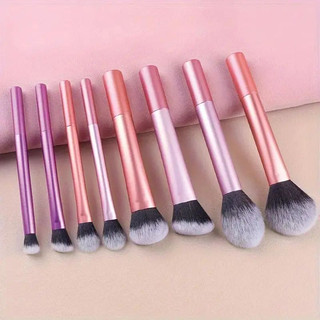 Conjunto De Pincéis De Maquiagem Profissional 8 Peças , Kabuki Sintéticos Macios Para Pó …