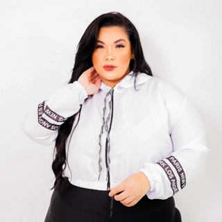 Jaqueta Feminina Plus Size Corta Vento Tactel Leve Com Capuz Corrida Caminhada Inverno Elegante em Oferta na Shopee