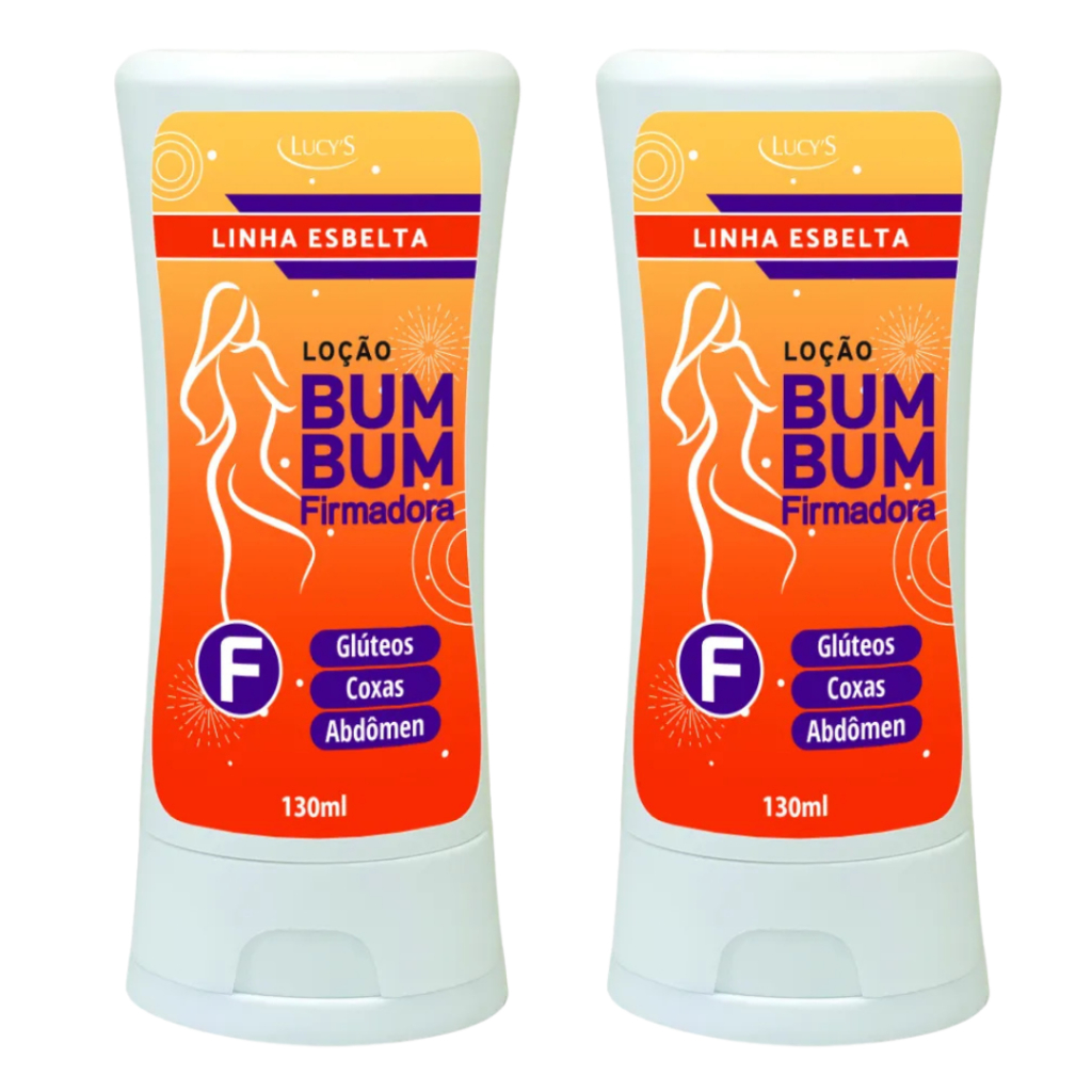 Kit Bumbum 2 Loção Levanta Firmador Bumbum F Glúteos Maiores e Mais Firmes Lucy's 130ml.