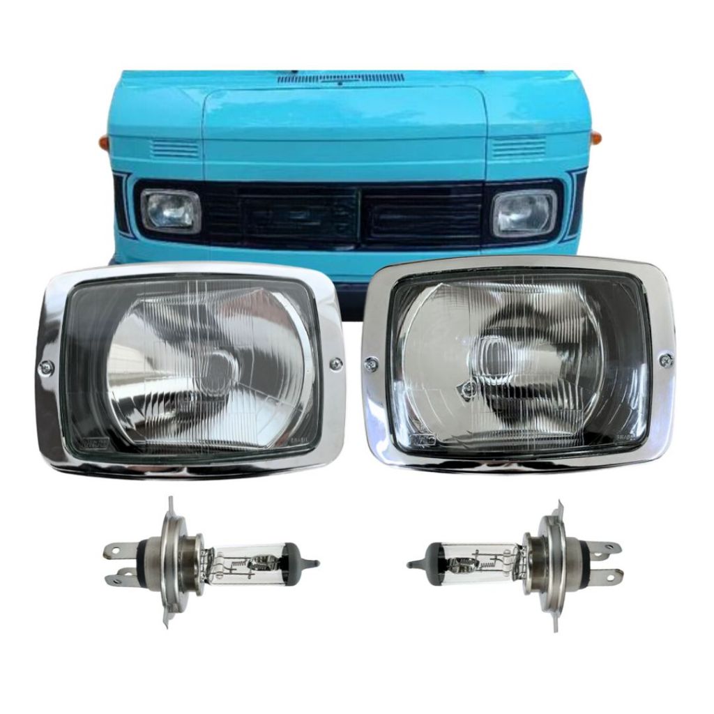 Kit Farol Dianteiro Principal Para Mercedes Benz 608 708 1972 a 1989 Com Lâmpadas Original Nino em Oferta na Shopee