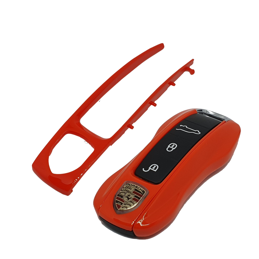 Case Chave Porsche Sup Laranja 911 Cayenne Boxster Panamera