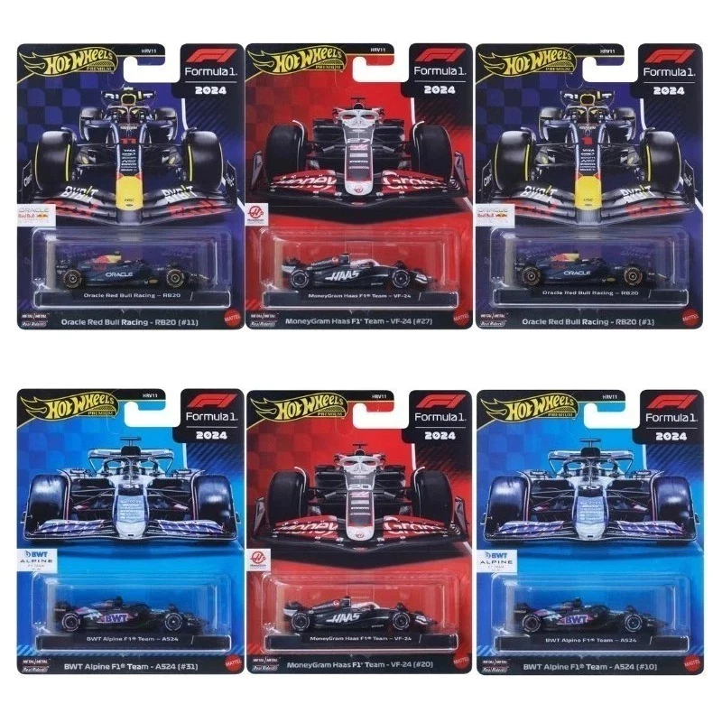 Hot Wheels Premium Formula 1 Premium Escolha a Sua Red Bull Haas Alpine 1/64 Mattel Oficial