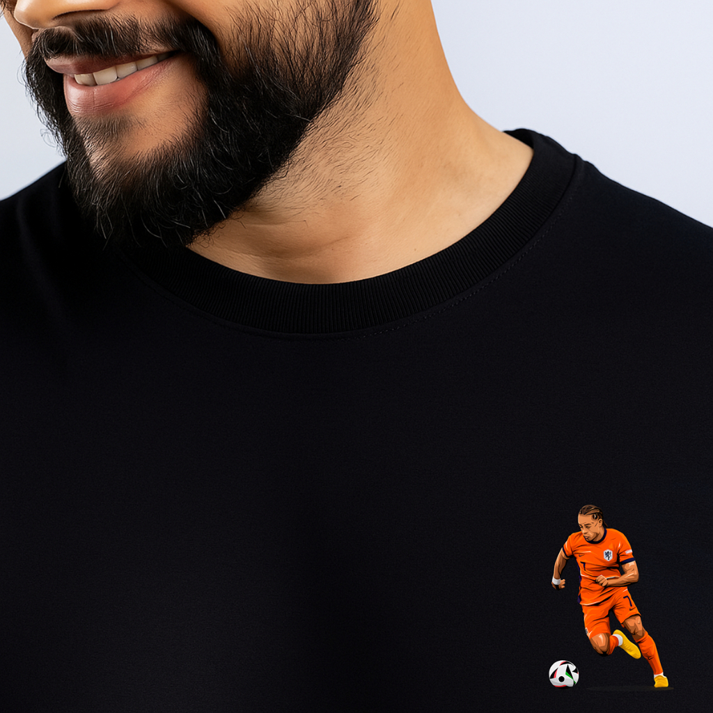Camiseta Memphis Depay Minimalista Jogador  Futebol Holanda 100% Algodão Unissex