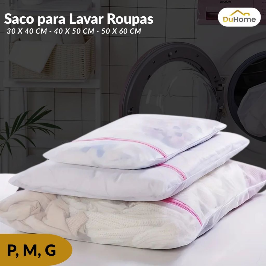 Conjunto 6 Pcs Saco para Lavar Roupas Grande Protege Roupa Protetor para Maquina de Lavar Duhome