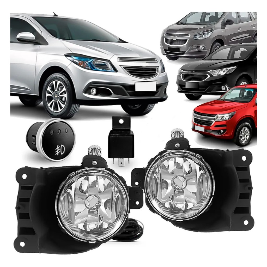 Kit Farol Milha Neblina Onix Joy 2020 2021 Botão Touch Original