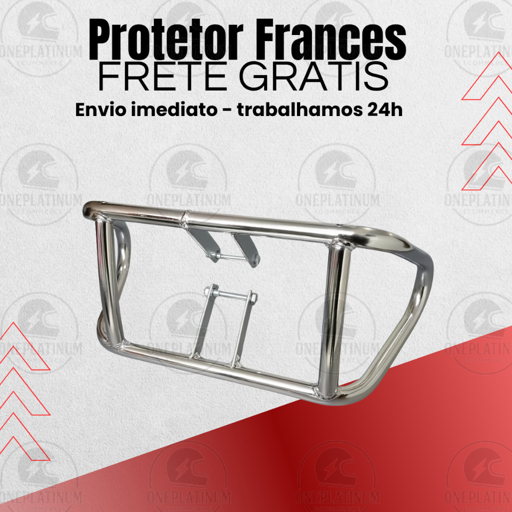 Mata Cachorro + Parafuso Protetor de Motor Tipo Frances 160 Start Fan Titan 125 150 Cg 160 Cromada