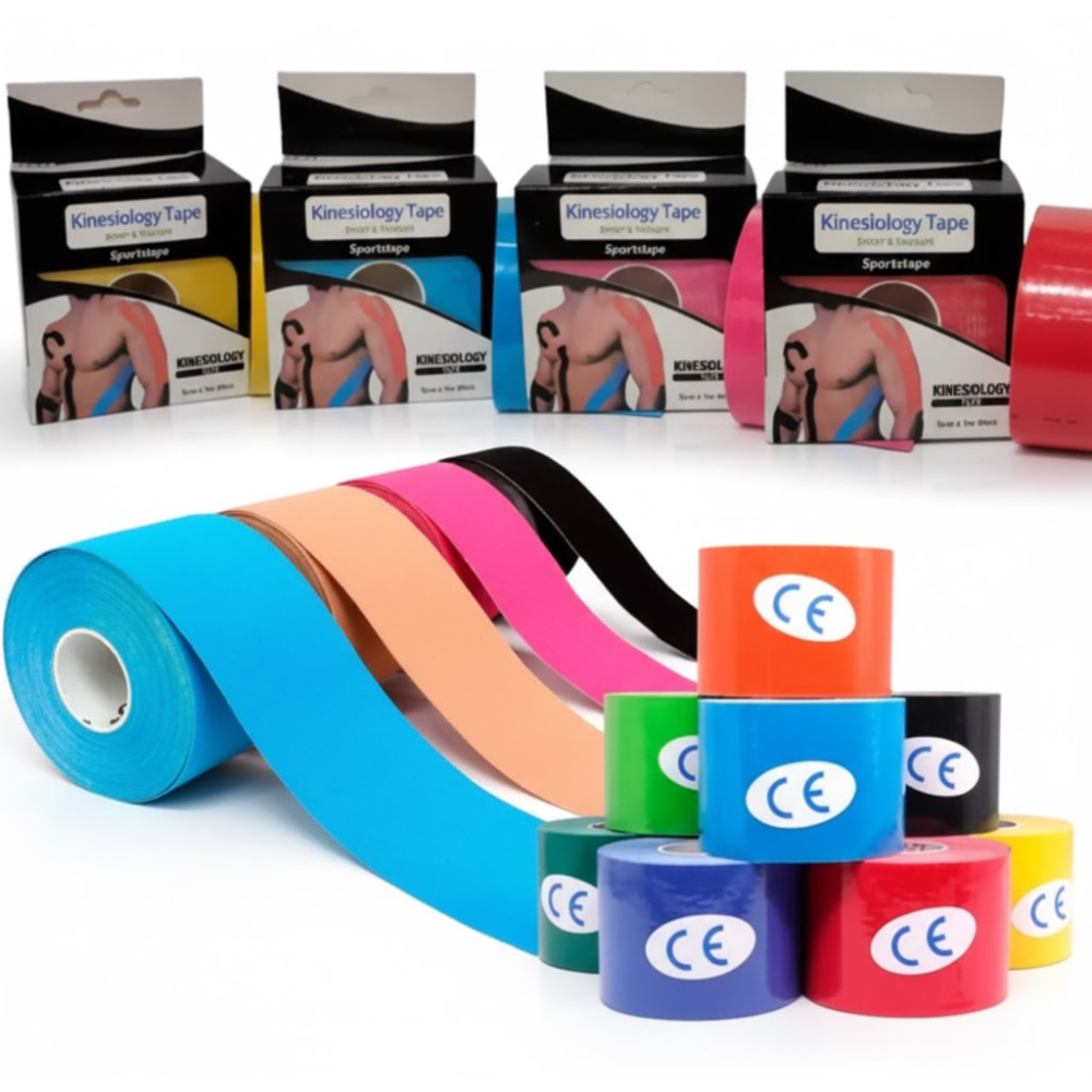 Kit 1/2/3/4 Fita Kinesio Tape Bandagem Adesiva Elástica Alivia Dor Tensão Fisioterapia Ortopedia