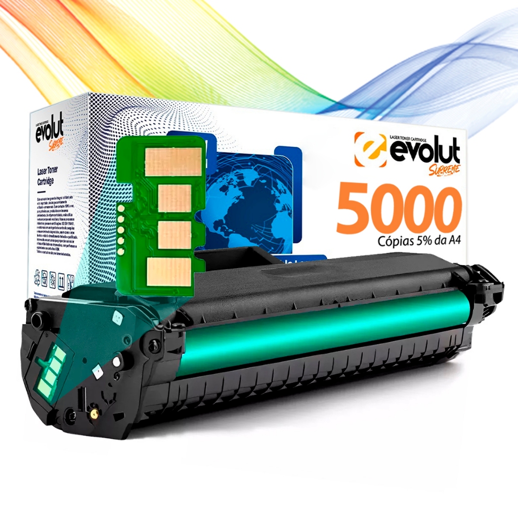 Toner Cartucho Evolut Com chip Compatível Com impressora Hp 105a W1105a 107a 107w 135a 135w 5k Páginas