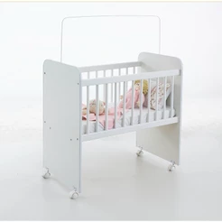 Mini Berço Com Colchão Rodinhas e Suporte de Mosquiteiro