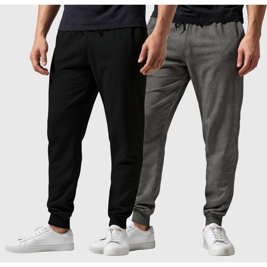 Kit 2 Calças Masculina De Moletinho Com Bolso Traseiro Casual Cores Lisas em Oferta na Shopee