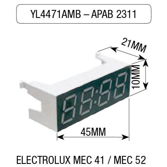 DISPLAY PARA MICRO-ONDAS  MEC41/MEC52 AZUL em Oferta na Shopee