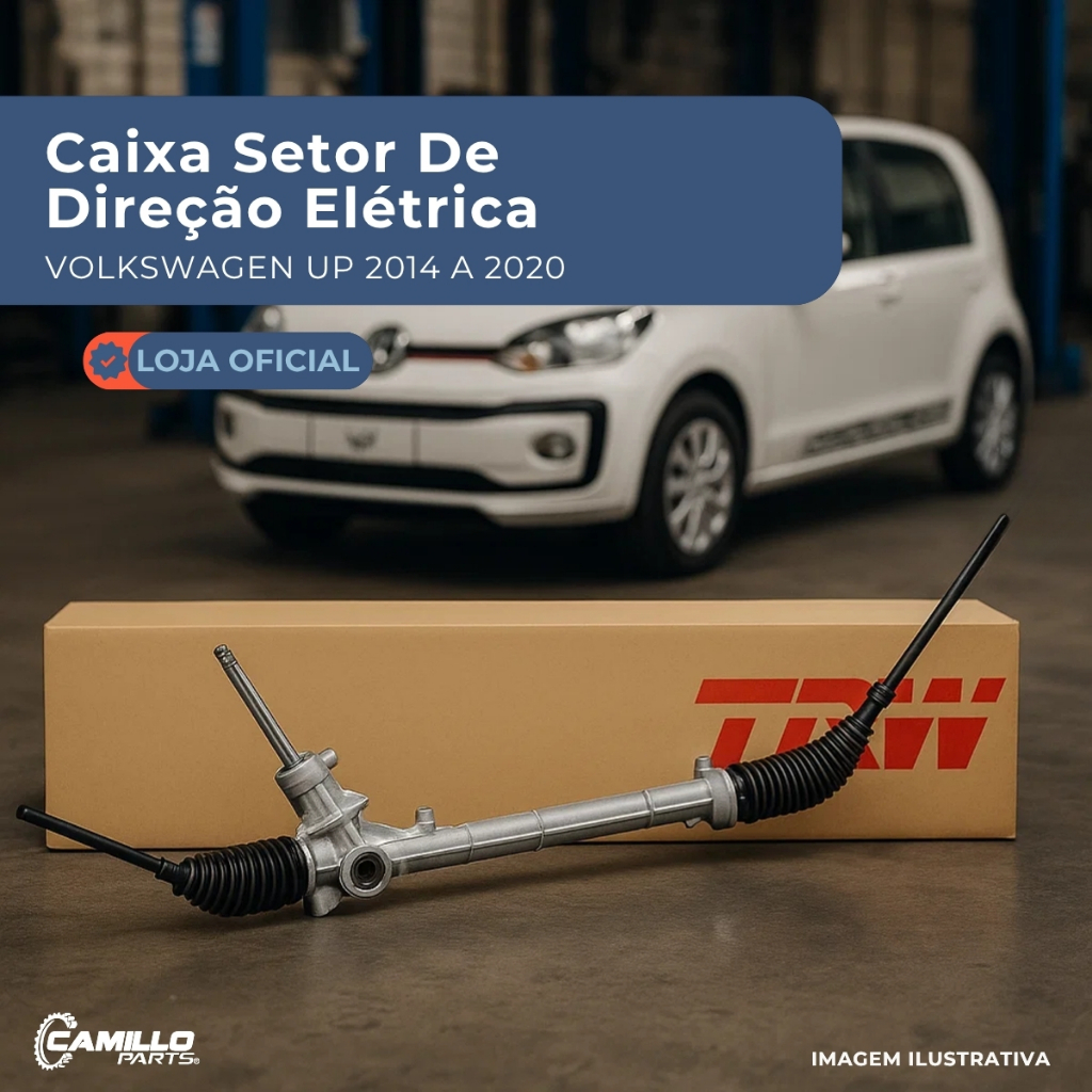 Caixa De Direção Elétrica Volkswagen Up 2014 a 2020 Trw Original - Produto Novo em Oferta na Shopee