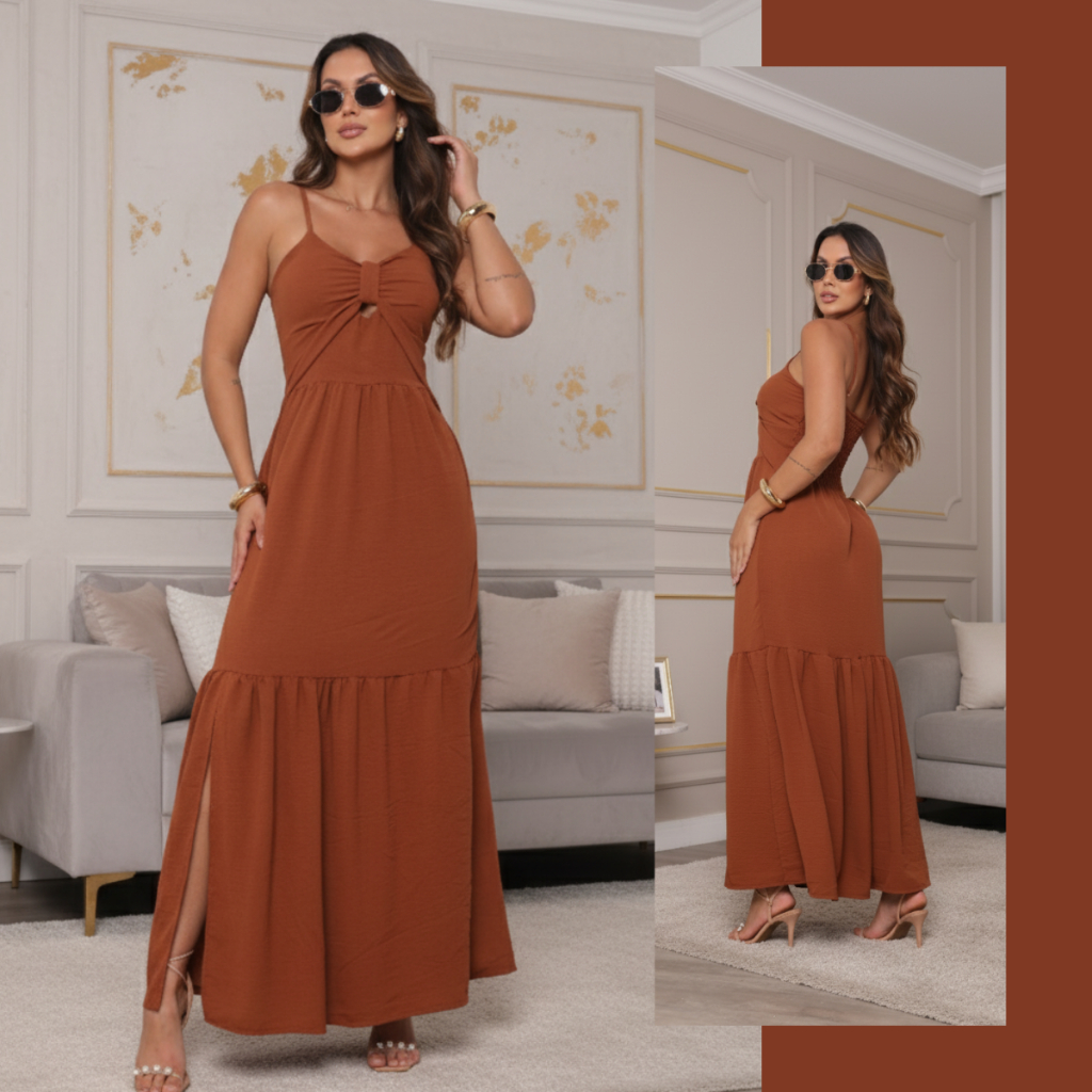 Vestido De Festa Longo Feminino Super Promoção