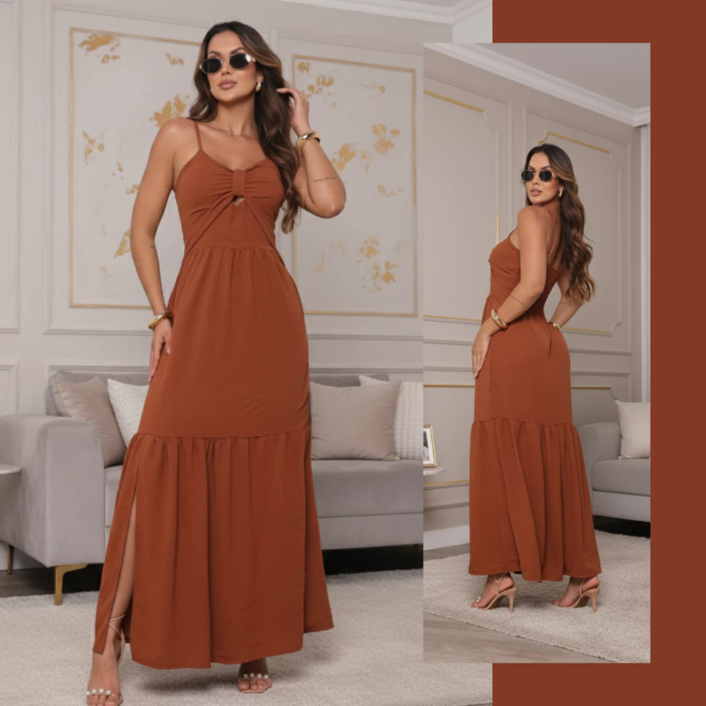 Vestido De Festa Longo Feminino Super Promoção