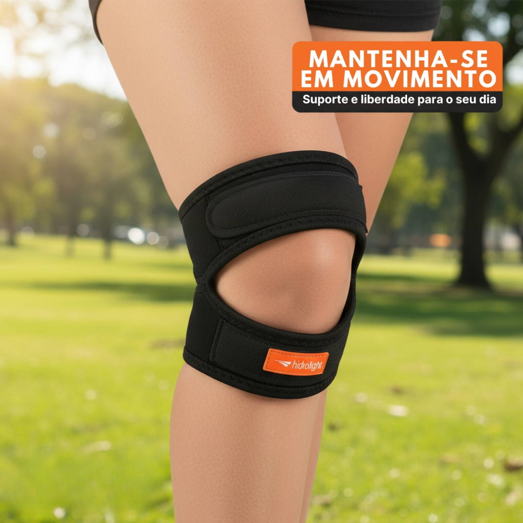 Joelheira Sub Patelar Ajustável Suporte Tendinite Compressão Prevenção Lesões Premium JCanovaStore em Oferta na Shopee