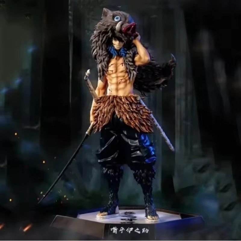 Boneco Inosuke Hashibira Kimetsu no Yaiba Demon Slayer Action Figure Anime Colecionável Presente Geek Decorativo mangá