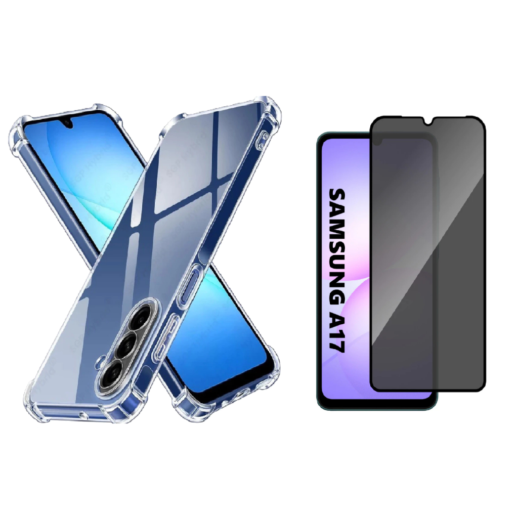 Capa Capinha Case Anti Shock Transparente Para Samsung A17 6.7 + Película De Privacidade em Oferta na Shopee