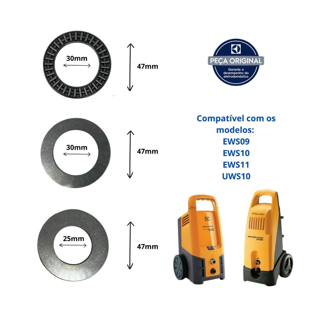 Rolamento Axial Lava Jato Electrolux POWER WASH Ews10