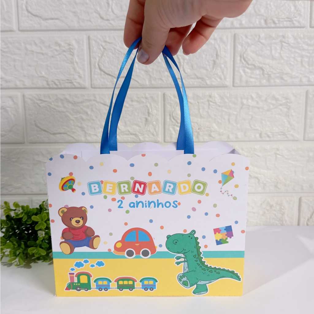 PEGUE E MONTE - Sacolinha Surpresa/Personalizada/ Brinquedos/Menino Lembrancinha de Festa / Aniversário