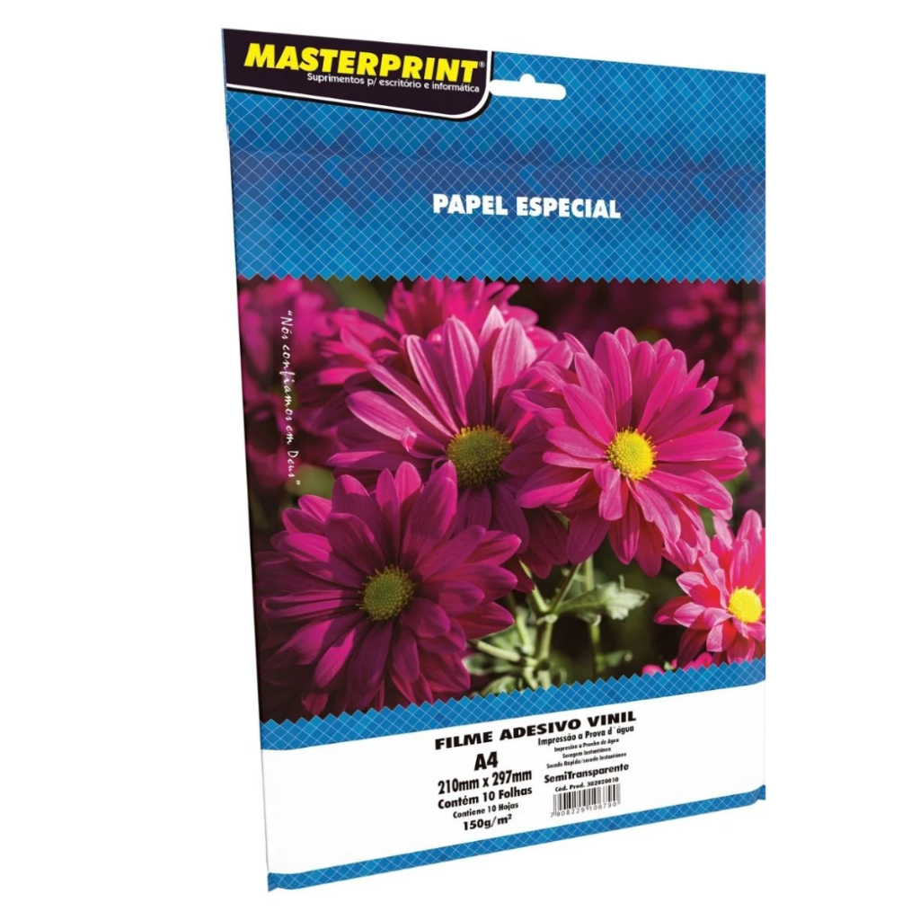 Filme Adesivo A Prova D'água A4 150g Semi Transparente-10fls em Oferta na Shopee